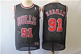 Bulls 91 Dennis Rodman Black Throwback Jersey,baseball caps,new era cap wholesale,wholesale hats